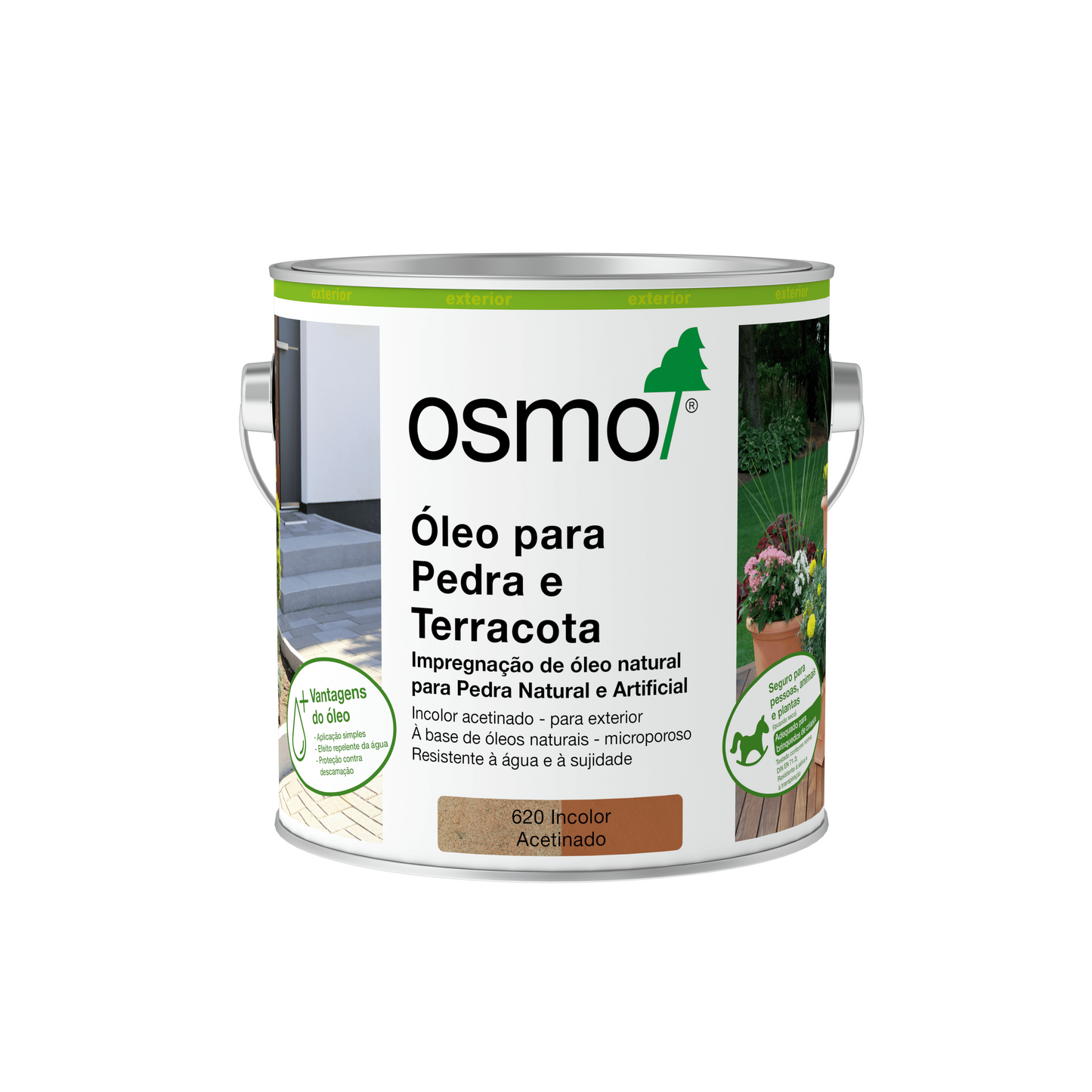 Óleo para Pedra e Terracota Osmo 2,5L - Ref. 620 Incolor Acetinado