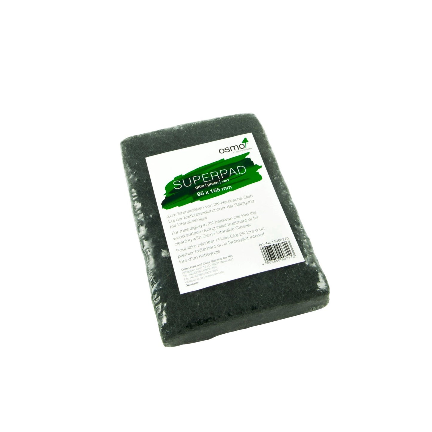 Almofada Verde 95x155mm de Aplicação de Óleo para Suporte Manual Osmo
