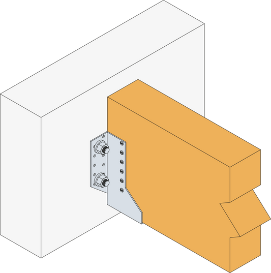 Suporte com Aba Exterior SAE 380 em Aço 150x80mm