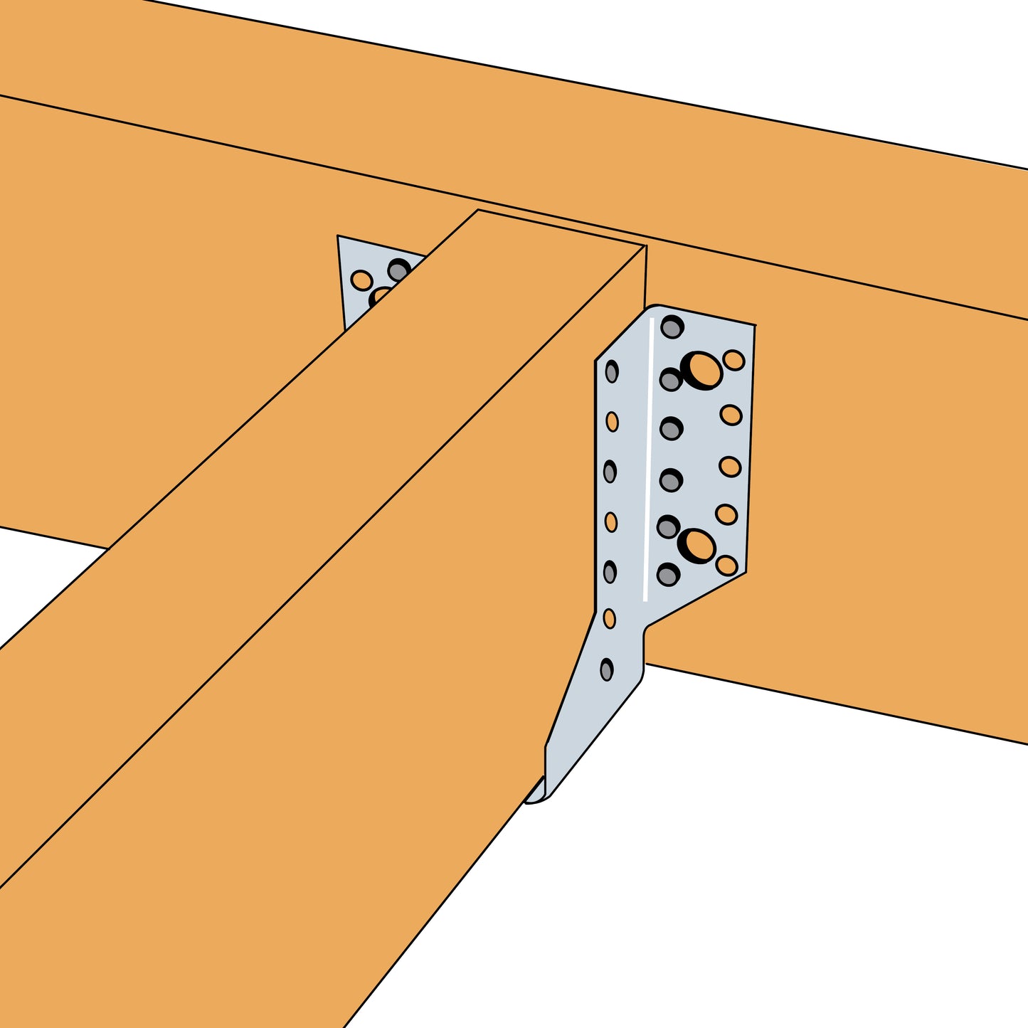 Suporte com Aba Exterior SAE 380 em Aço 140x100mm