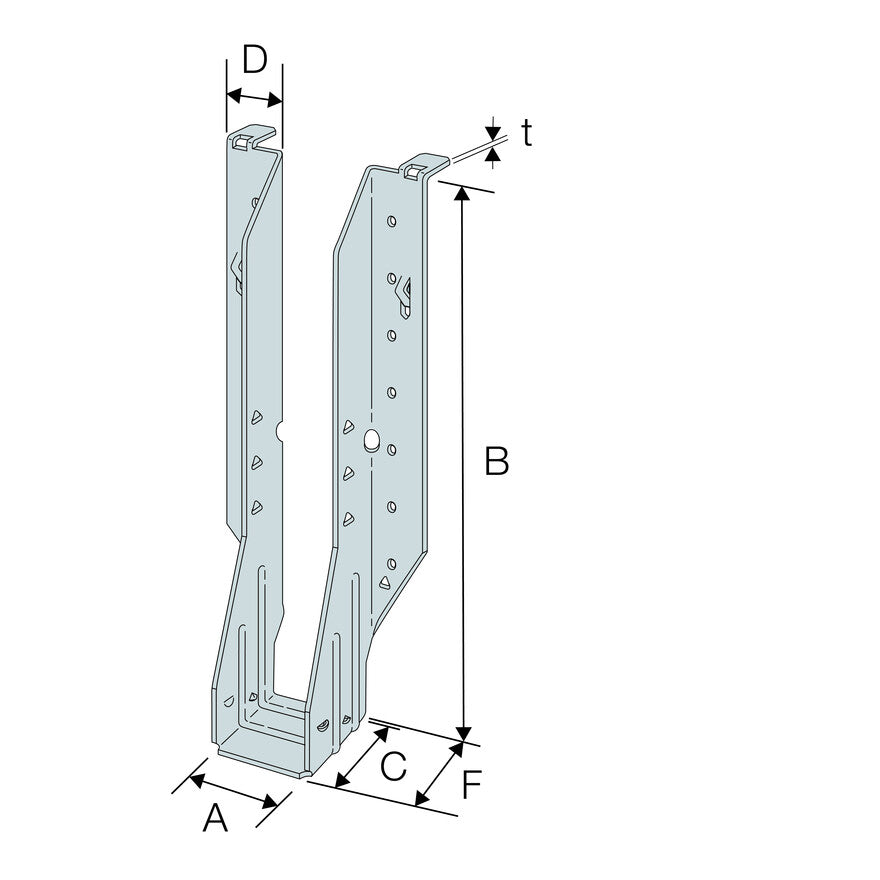 Suporte em Aço para Viga I-Joist 92x51mm
