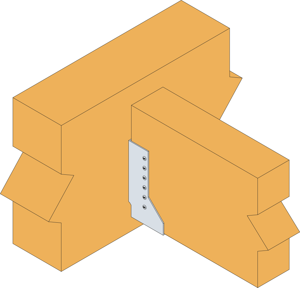 Suporte com Aba Interior SAI 380 em Aço 140x100mm