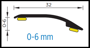 Perfil de Juntas Autoadesivo para Vinil na Cor Dark Brown