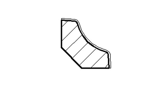 Perfil Meia-Cana com Melamina Decorativa na Cor Cerejeira 2,4m