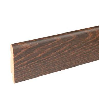 Rodapé Simples em MDF com Melamina de Wengé 2,7m