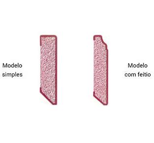 Rodapé Feitio em MDF com Melamina de Faia Rosada 2,5m