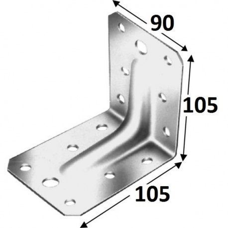 Esquadro Reforçado 105x90mm