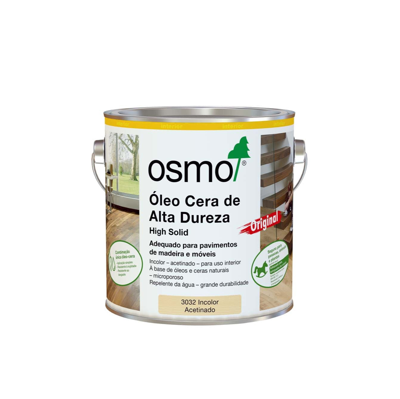 Óleo Cera de Alta Dureza Osmo 25L - Ref. 3032 Incolor Acetinado