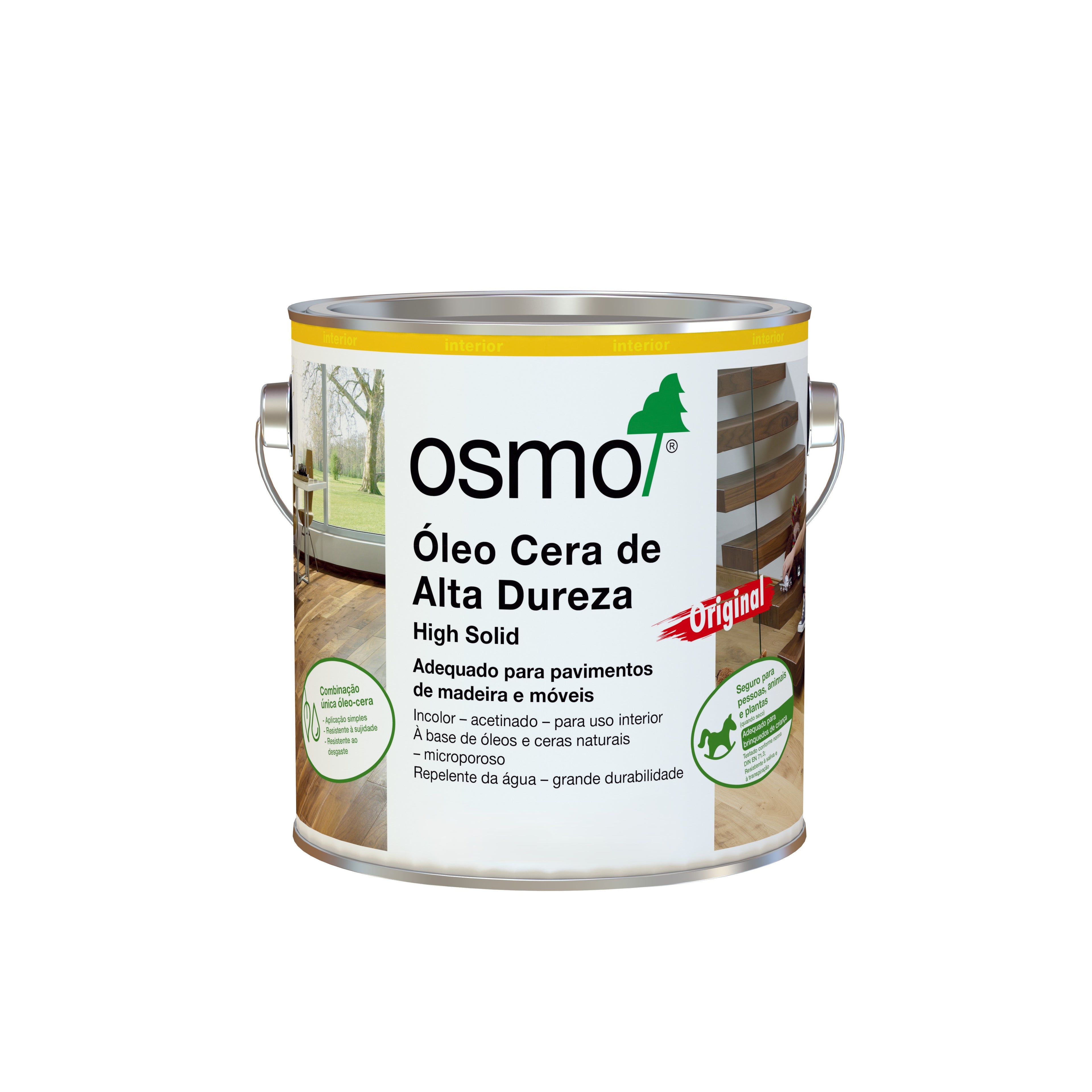Óleo Cera de Alta Dureza Osmo 2,5L - Ref. 3072 Âmbar Acetinado