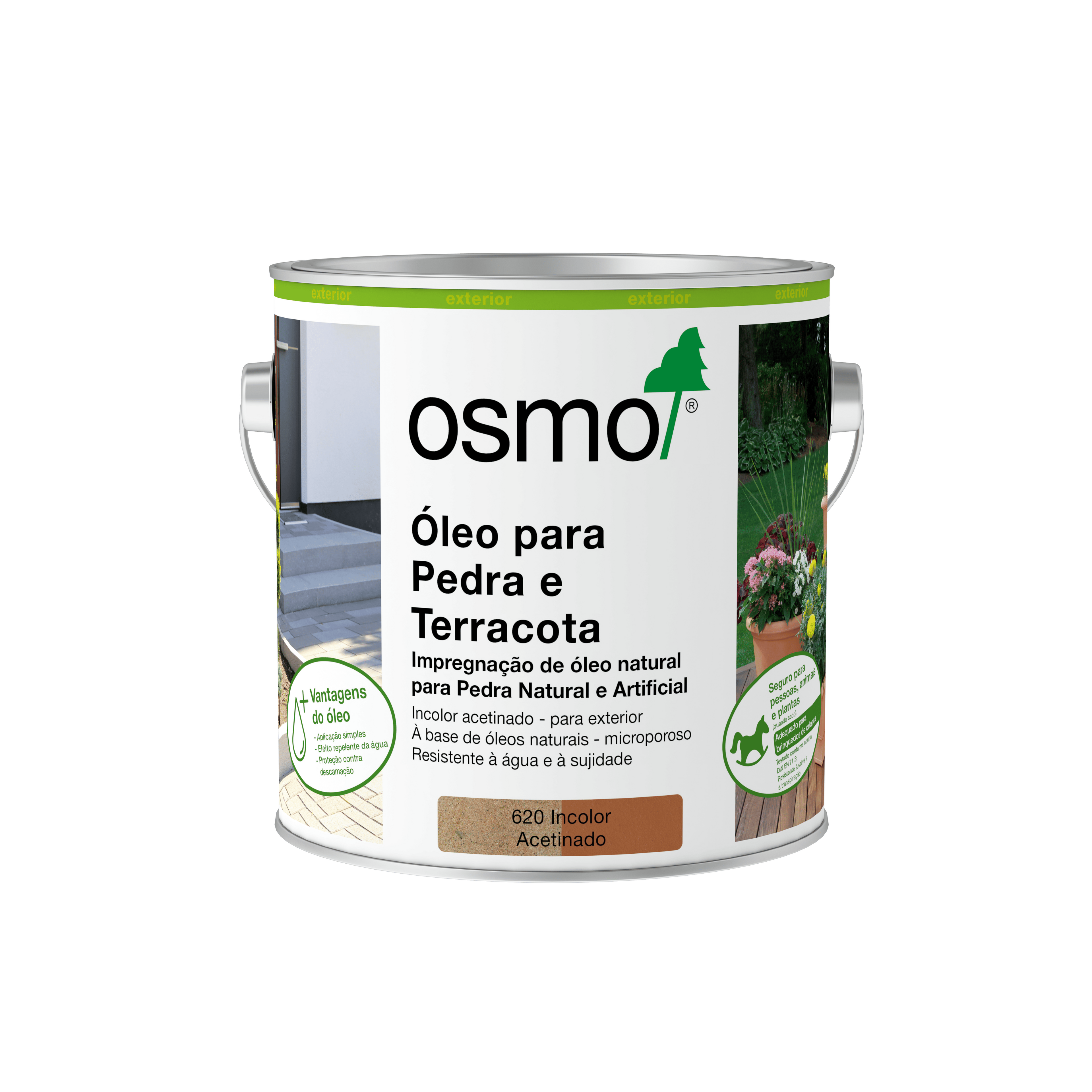 Óleo para Pedra e Terracota Osmo 2,5L - Ref. 620 Incolor Acetinado