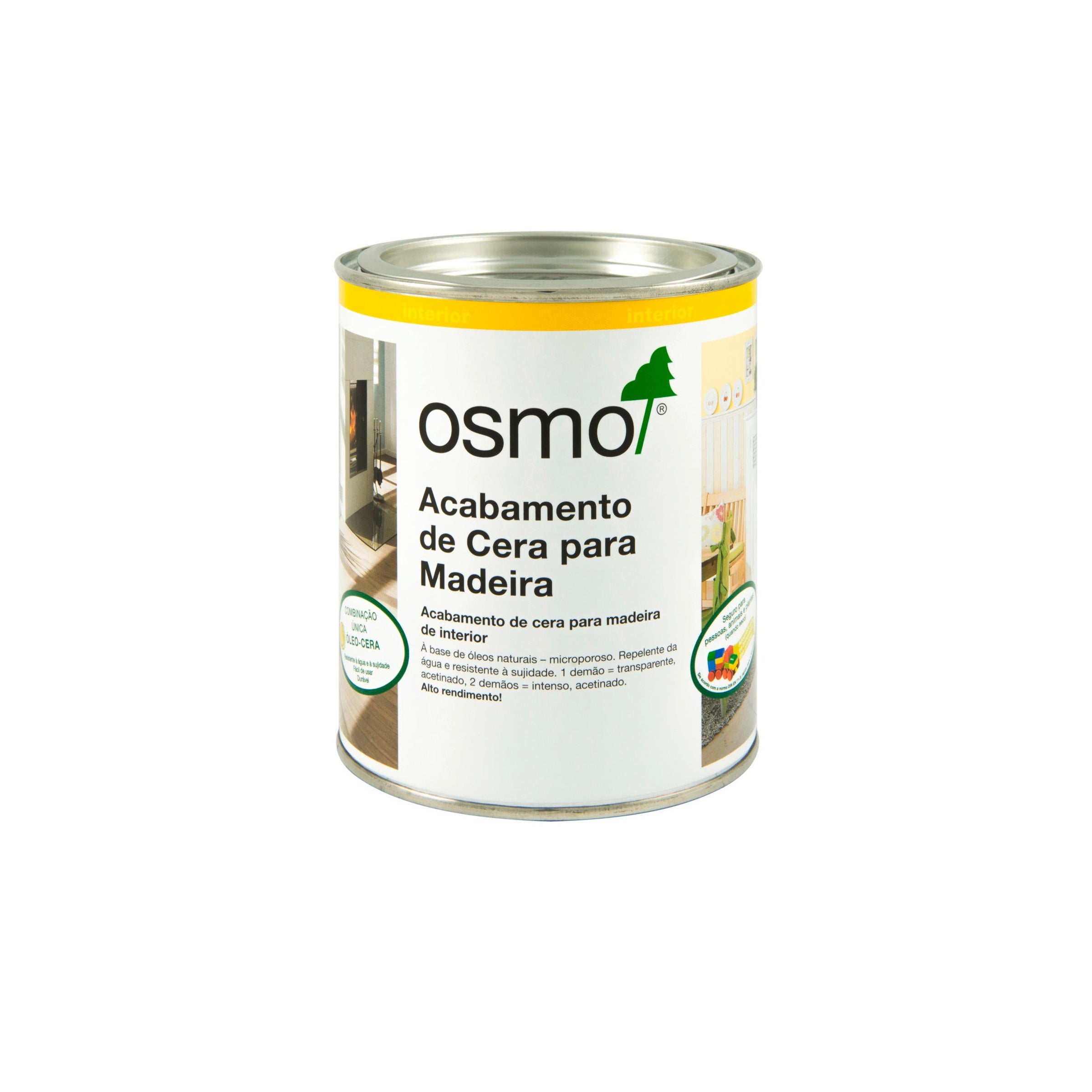 Acabamento de Cera para Madeira Osmo 375ml - Ref. 3119Cinzento Ceda Acetinado