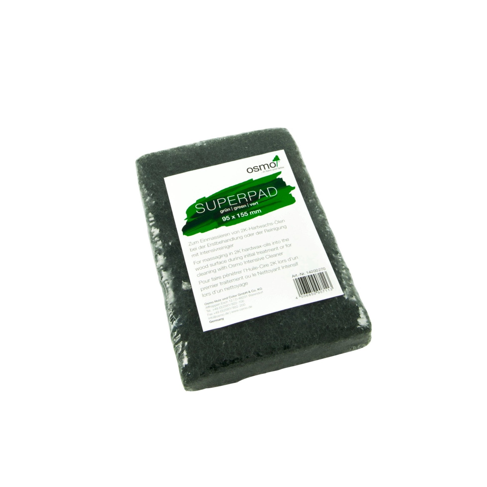 Almofada Verde 95x155mm de Aplicação de Óleo para Suporte Manual Osmo