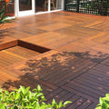 Deck em Madeira Maciça Natural 39x39cm - Sdeck Mosaico Piquiá