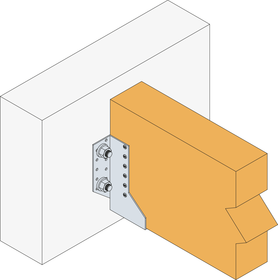 Suporte com Aba Exterior SAE 380 em Aço 140x100mm