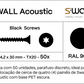Parafuso para Swall Acoustic - Torx Ral 9005 4,2x30mm
