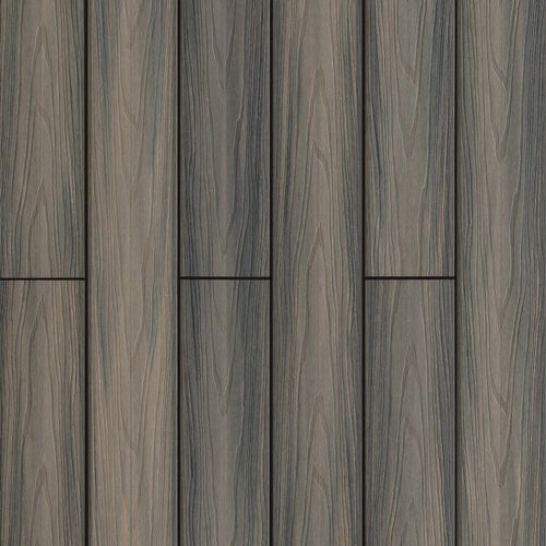 Deck Compósito Dupla Face 2,20m - Sdeck Composite Engraved Sucupira-Cinza Claro