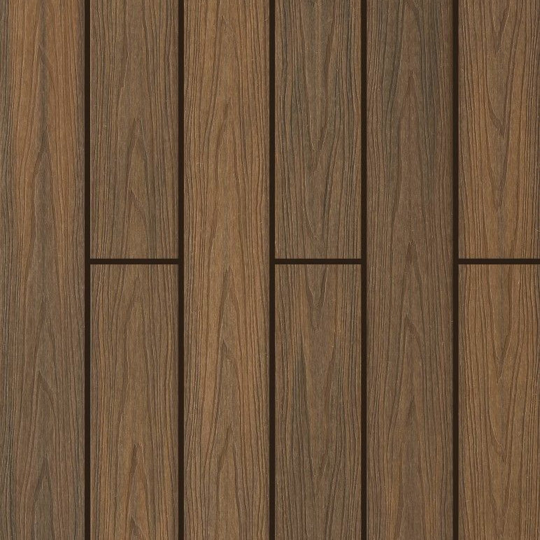 Deck Compósito Dupla Face 2,20m - Sdeck Composite Engraved Sucupira-Cinza Claro