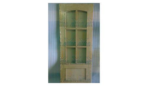 Porta interior vidro 1F A, revestida a folha carvalho, c/furação, s/verniz,  A.2000 x L.700 x E.35 mm